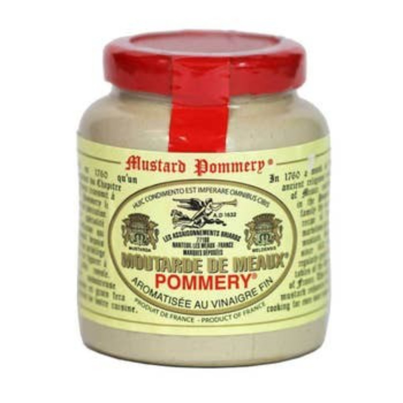 Pommery Mustard  (Plastic Top) In Stoneware  法式芥末白瓷裝  Briards