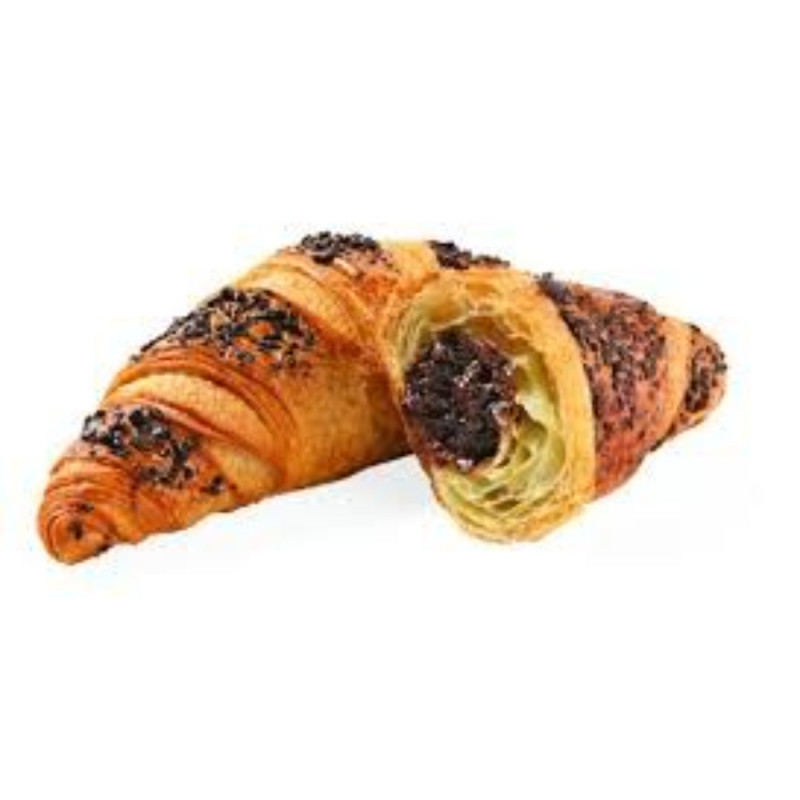 Frozen Chocolate Hazelnut Filled Croissant Butter 16.5%    朱古力榛子牛角包  Delifrance