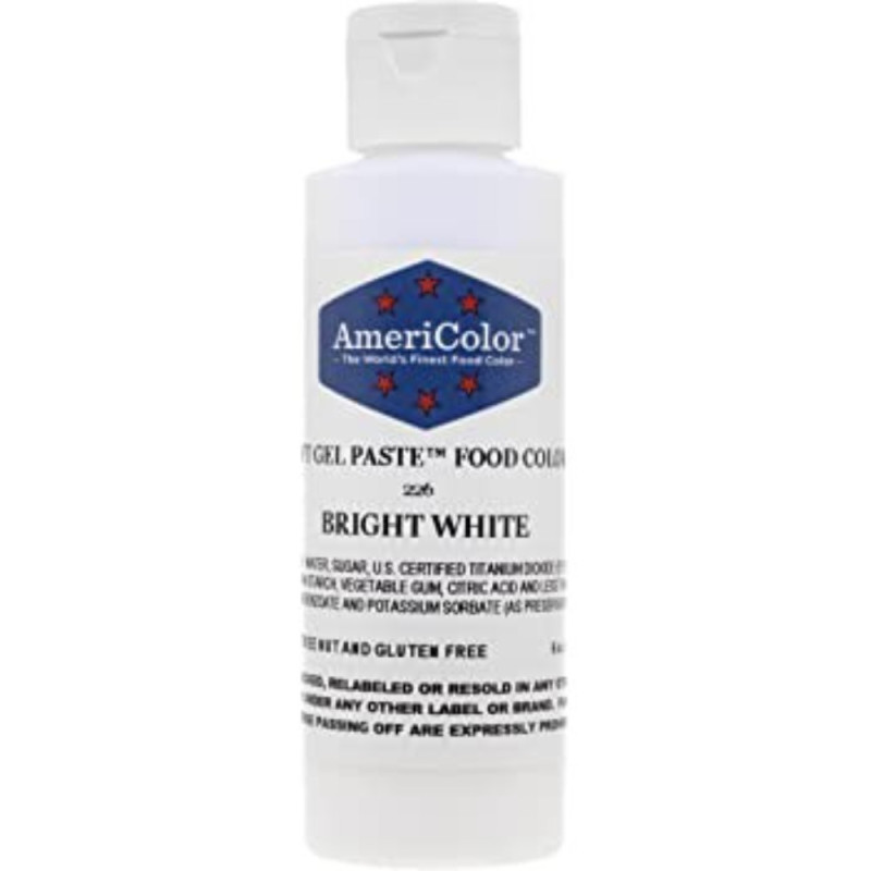 Soft Gel Paste  Bright White 4.5 Oz/Ea  食用顏料  亮白色  Dekor Haus