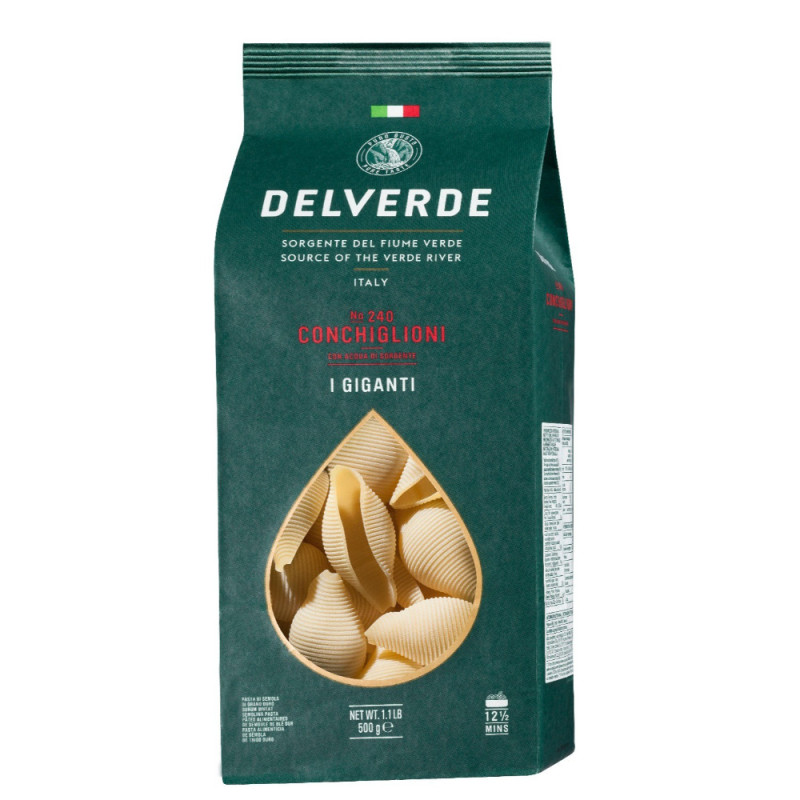 Conchiglionii Giganti No.240   坑紋特大貝殼粉  Delverde