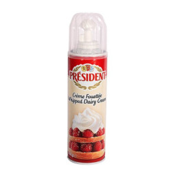 Chilled Whipping Cream Spray 28%   總統牌奶油噴霧28％脂肪  President