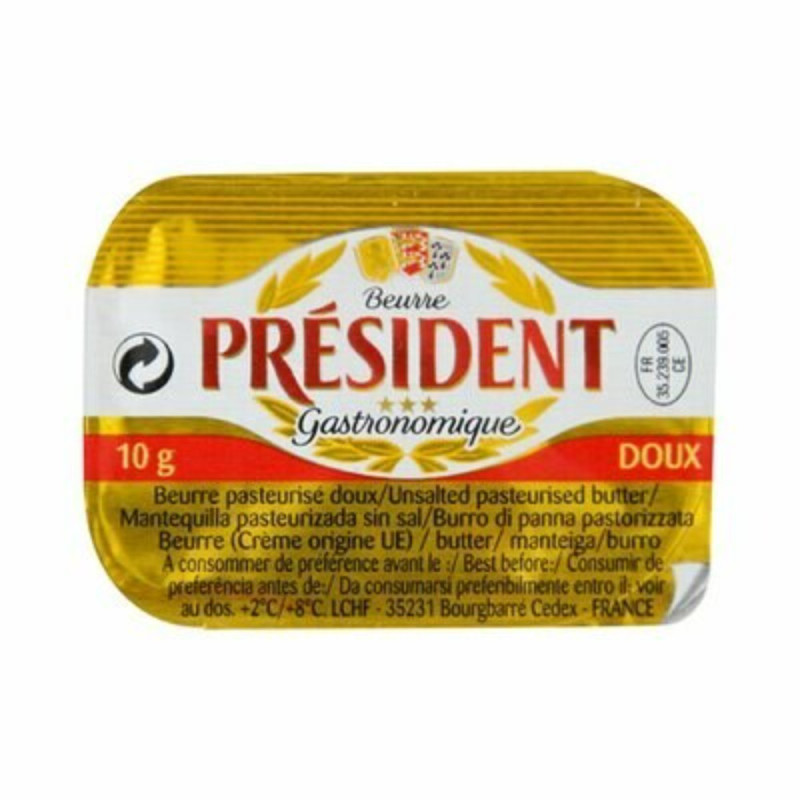 Chilled Unsalted Portion Butter 法國總統牌淡牛油粒  President