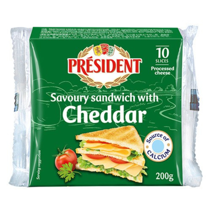 Chilled Cheese  Sandwich 10 Slices   法國總統牌車打片裝芝士  President