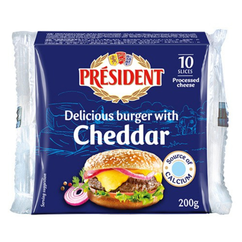 Chilled Cheese  Hamburger 10 Slices   法國總統牌漢堡片裝芝士  President