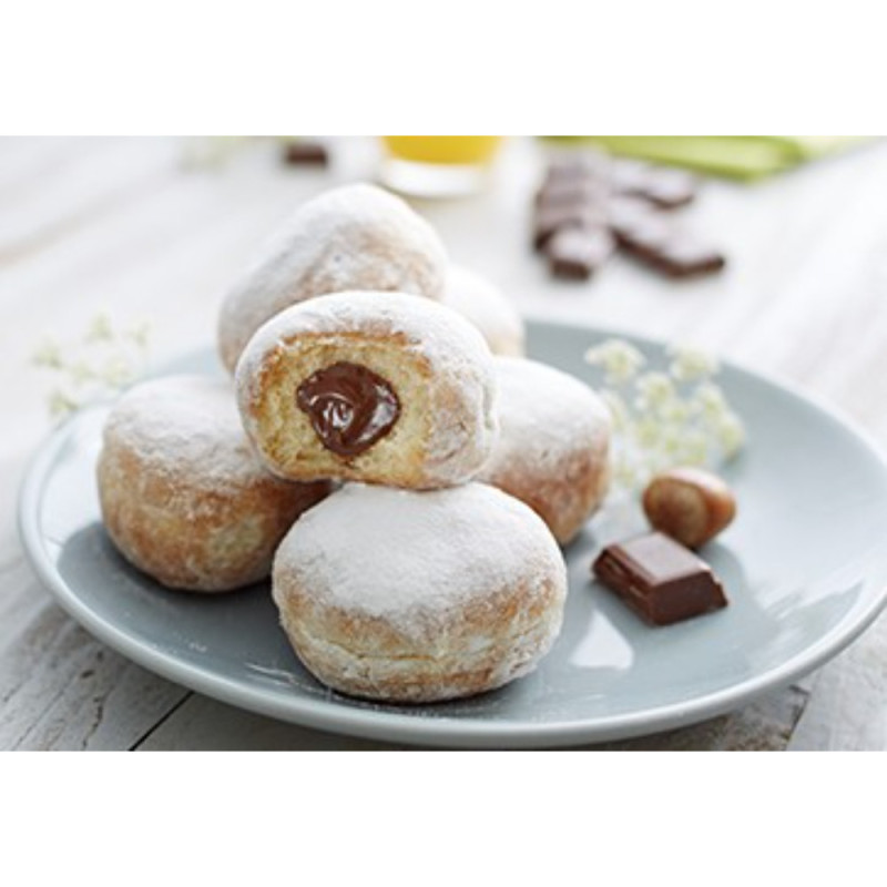 Frozen Mini Chocolate Hazelnut Donuts (Icing Sugar) 迷你冬甩  朱古力榛子醬(糖霜)  Mademoiselle Desserts