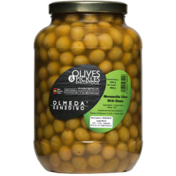 Manzanilla Olives Without Stone   西班牙去核青水欖  Olmeda Origenes