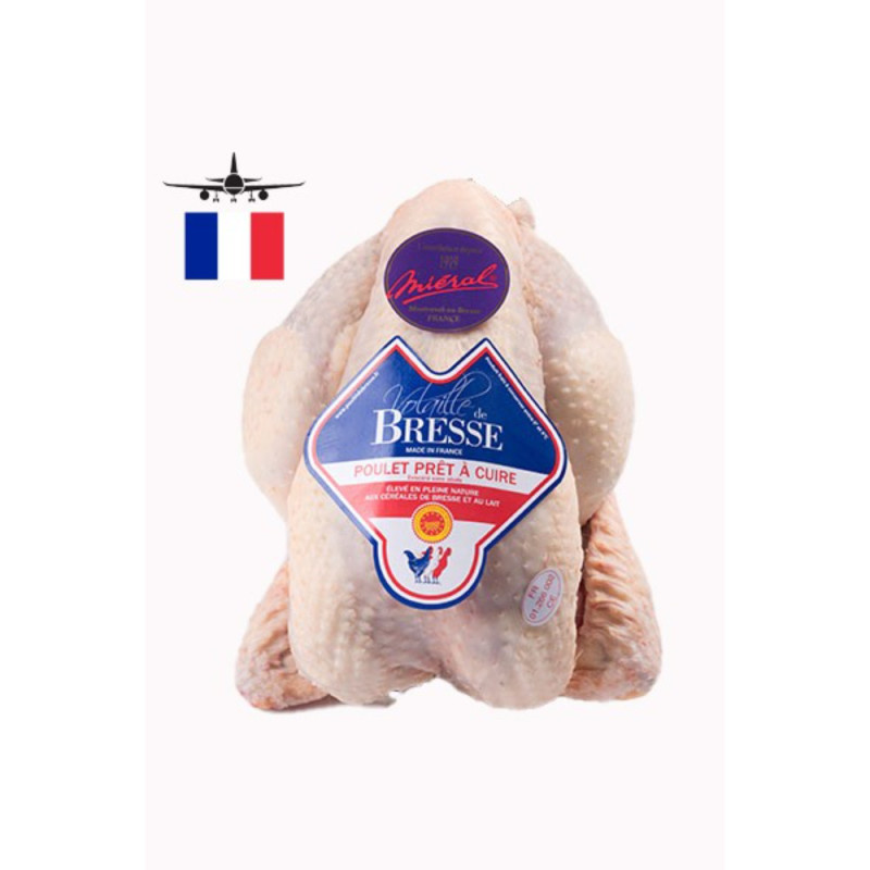 Chilled Pdo Bresse Young Female Chicken O/R    法國布雷斯母幼雞(去內臟)  Mieral