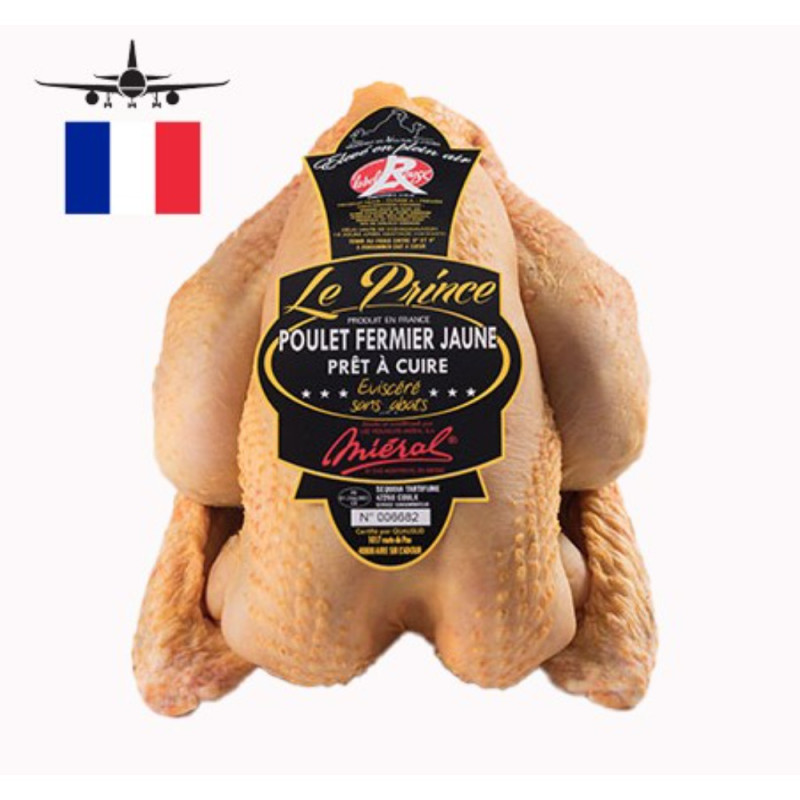 Chilled Free Range Yellow Chicken "Le Prince" Red Label O/R 法國東貝紅牌黃雞(去內臟)  Mieral