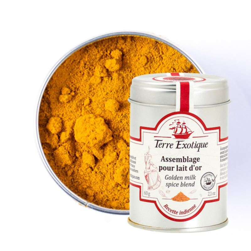 Golden Milk Spice Blend , Ref  Vepgoldenmilk  薑黃奶混合香料  Terre Exotique