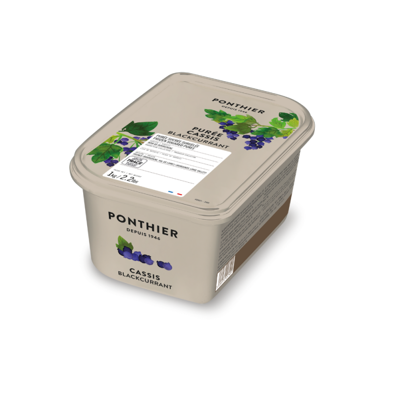 Frozen Blackcurrant Puree 10% Sugar ???????? Ponthier Frozen Blackcurrant Puree 10% Sugar ???????? Ponthier