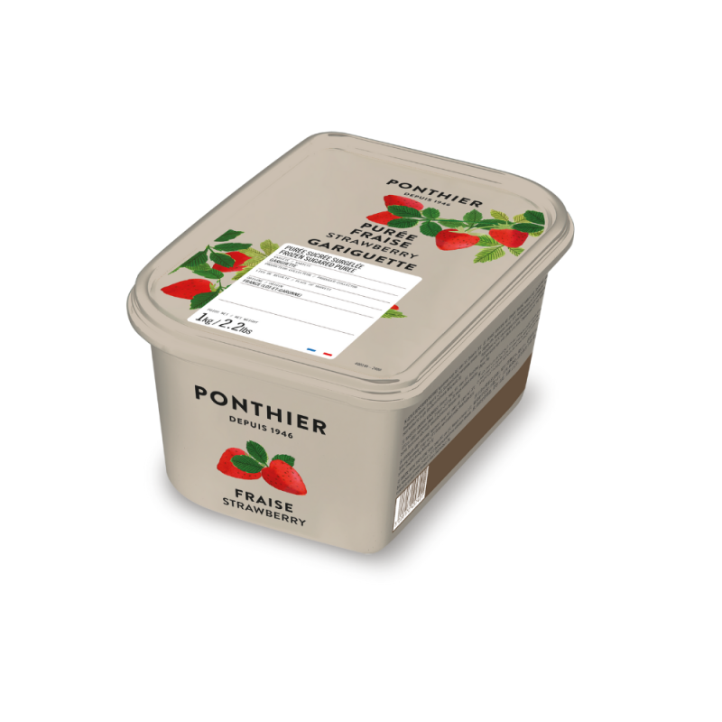 Frozen Strawberry Puree 10% Sugar ???????? Ponthier Frozen Strawberry Puree 10% Sugar ???????? Ponthier